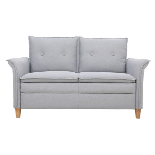 Canapé 2 Places En Tissu Gris Clair Cliff