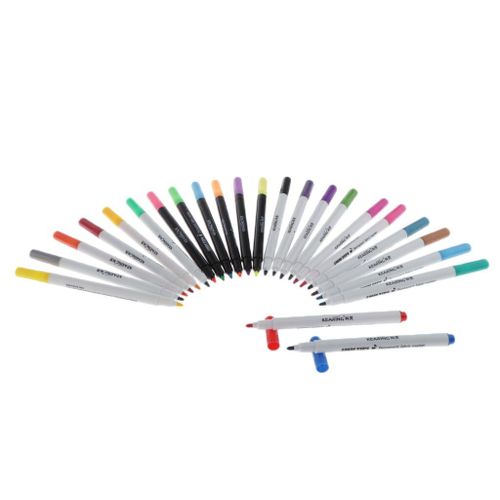 24x Stylos Textiles? Crayons En Tissu? Marqueurs Textiles? Marqueurs Textiles Résistants À La Machine
