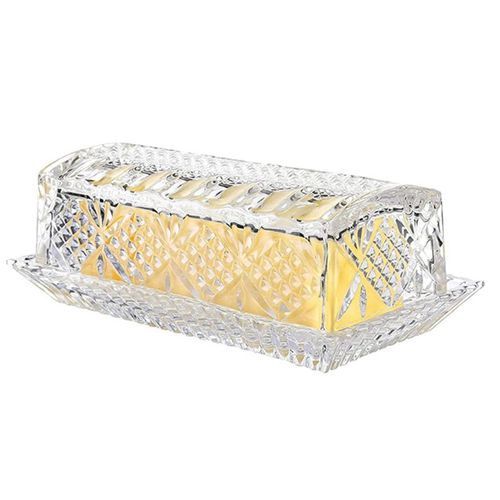 Beurrier En Verre Pour Porte-Beurre De Comptoir, Récipient Transparent Pour Garder Le Beurre, Plaque Couverte, Support Pour Servir Du Fromage