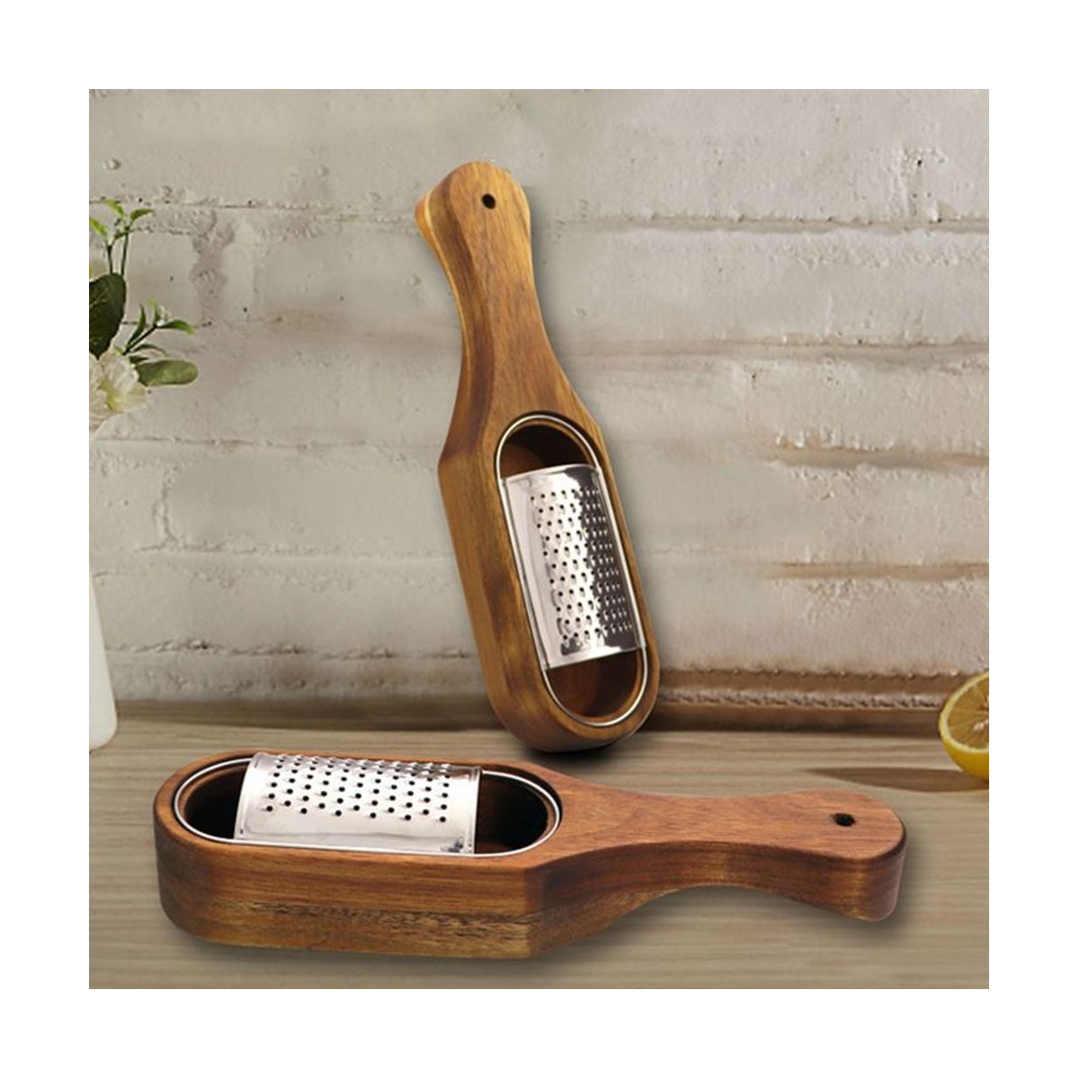 Rpe  Fromage en Bois avec PoignE, Rpe  Fromage Brun Rus... - 3