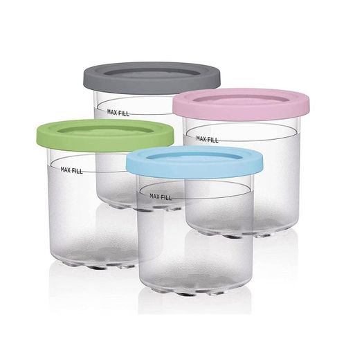 Coupe de Pintes de CrèMe GlacéE, Contenants de CrèMe GlacéE avec Couvercles pour SorbetièRe de la SéRie Ninja Creami Pints NC301 NC300 NC299AMZ