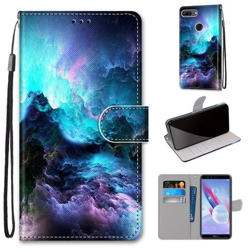 Huawei Honor 9 Lite Coque, Saturcase Beau Pu Cuir Magnétique Flip Portefeuille Support Porte-Carte Dragonne Protecteur Coque Housse Étui Pour Huawei Honor 9 Lite (Dk-10)
