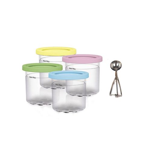 Lot de 4 pour Ninja XSKPLID2CD, Compatible avec les SorbetièRes à CrèMe GlacéE des SéRies NC299AMZ et NC300S 1 Pinte