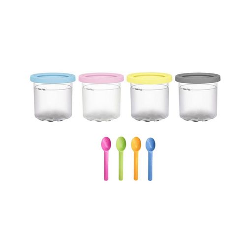 Lot de 4 pour Ninja XSKPLID2CD, Compatible avec les SorbetièRes à CrèMe GlacéE des SéRies NC299AMZ et NC300S1 Pinte