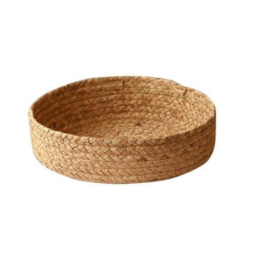 Paniers de Stockage de Paille Disques D'Herbe de Gourde de Stockage de Fruits pour Chambre à Coucher, Salle de Bain, Buanderie ou Cuisine 28 X 6 Cm -A