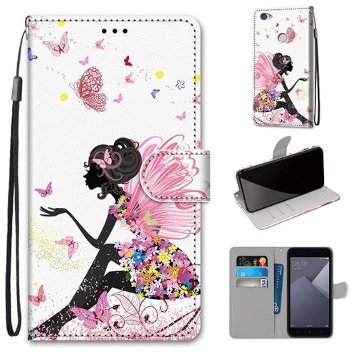 Xiaomi Redmi Note 5a Coque, Saturcase Beau Pu Cuir Magnétique Flip Portefeuille Support Porte-Carte Dragonne Protecteur Coque Housse Étui Pour Xiaomi Redmi Note 5a (Dk-1)