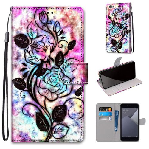 Xiaomi Redmi Note 5a Coque, Saturcase Beau Pu Cuir Magnétique Flip Portefeuille Support Porte-Carte Dragonne Protecteur Coque Housse Étui Pour Xiaomi Redmi Note 5a (Dk-19)