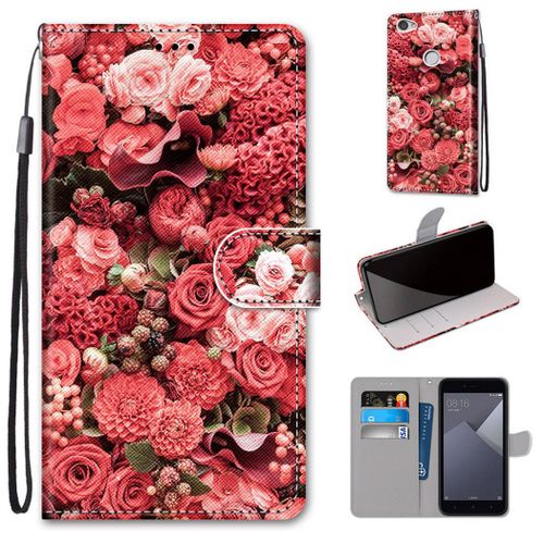 Xiaomi Redmi Note 5a Coque, Saturcase Beau Pu Cuir Magnétique Flip Portefeuille Support Porte-Carte Dragonne Protecteur Coque Housse Étui Pour Xiaomi Redmi Note 5a (Dk-22)