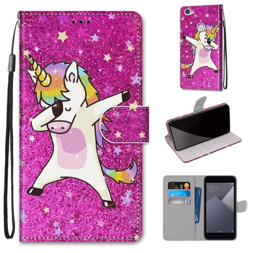 Xiaomi Redmi Note 5a Coque, Saturcase Beau Pu Cuir Magnétique Flip Portefeuille Support Porte-Carte Dragonne Protecteur Coque Housse Étui Pour Xiaomi Redmi Note 5a (Dk-31)