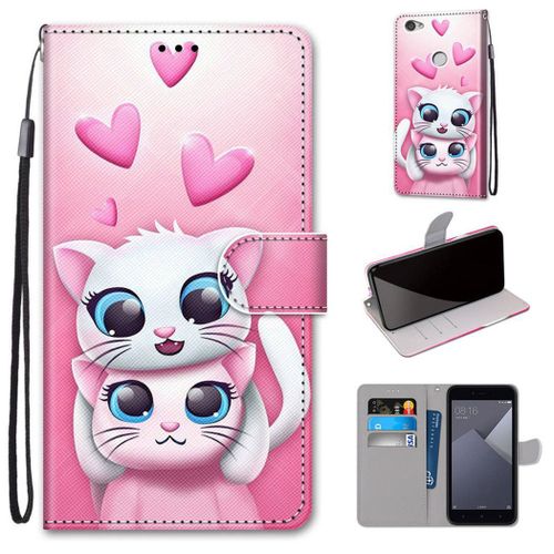 Xiaomi Redmi Note 5a Coque, Saturcase Beau Pu Cuir Magnétique Flip Portefeuille Support Porte-Carte Dragonne Protecteur Coque Housse Étui Pour Xiaomi Redmi Note 5a (Dk-40)