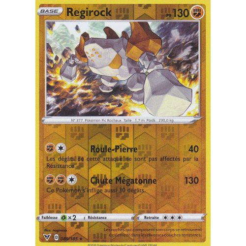 Carte Pokemon - Regirock - 089/185 - Holo-Reverse - Épée Et Bouclier 4 - Voltage Éclatant - Eb4 - Vf