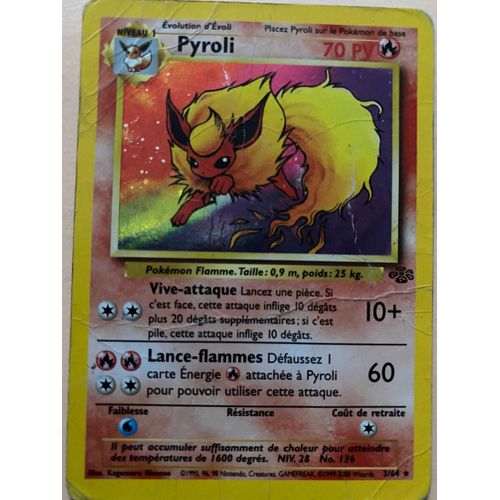 Carte Pokémon Rare Pyroli 70pv Holo 3/64