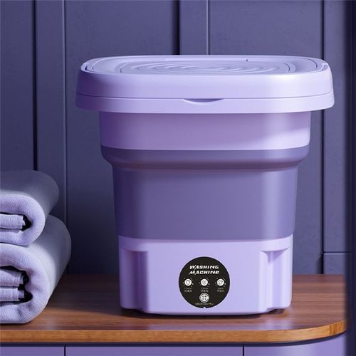 Machine à Laver Pliable Portable avec Essoreuse Automatique Mini Machine à Laver les Chaussettes de Sous-VêTements, Prise UE