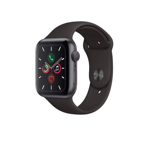 Apple Watch Series 5 (Gps) - Boîtier 44 Mm Gris En Aluminium Avec Bracelet Sport Noir