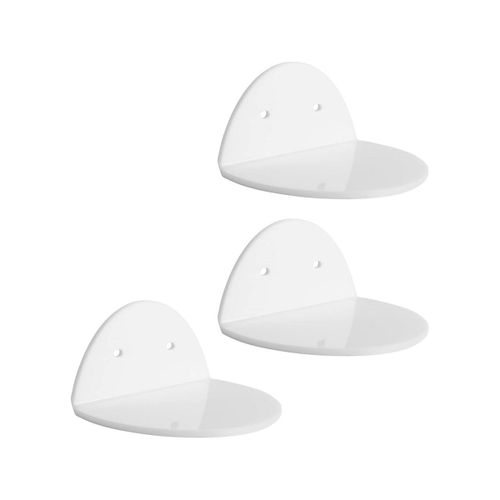 ÉTagèRes Murales Flottantes en Acrylique Lot de 3 pour CaméRas de SéCurité, Moniteurs pour , Haut-Parleurs, Petite éTagèRe Murale Universelle, Blanc