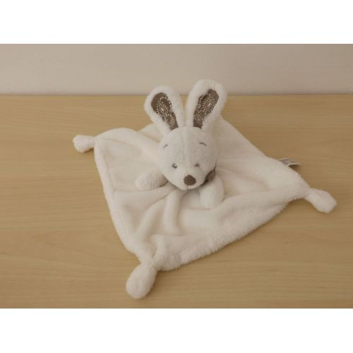 Doudou Lapin Blanc Beige Simba
