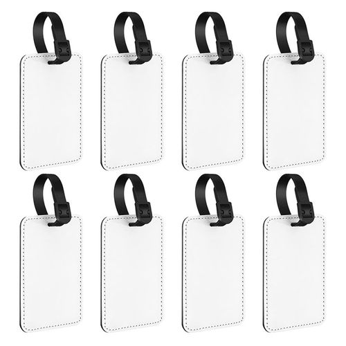 8 PièCes ÉTiquettes de Bagage Sublimation Valise Vierges Sac Transfert Thermique Carte D'Identité D'Entreprise Porte-éTiquettes D'Identification Voyage
