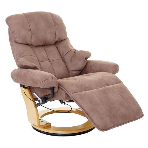 Mca Fauteuil Relax Calgary 2, Fauteuil De Télévision, Tissu, Charge Max. 150kg   Marron Antique Nature