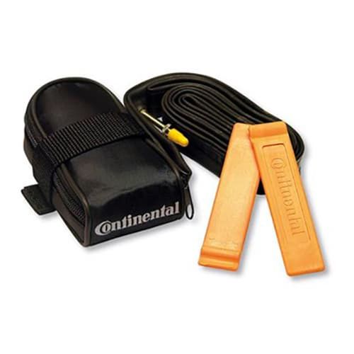 Poche De Selle Course Continental + Kit Anti-Crevaison Noir