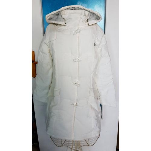 Parka Matelassée En Velours 1000 Raies Écrue 42/44