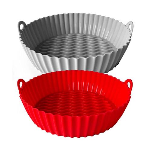 Plateau en Silicone pour Friteuse à Air (Lot de 2) - le Plateau de Friteuse à Air en Silicone RéUtilisable pour la Cuisson et la Cuisson au Four