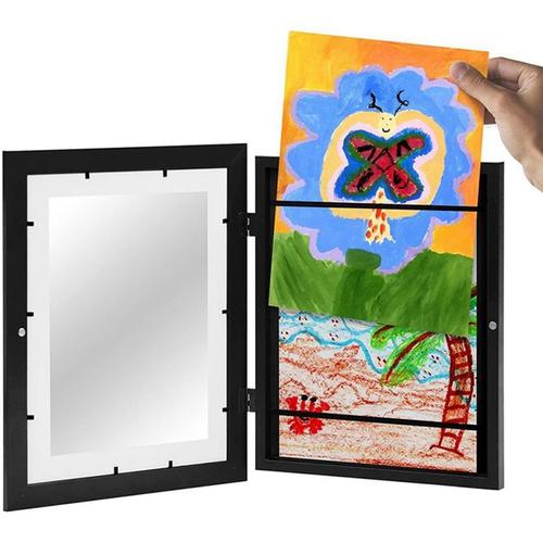 Cadre en Bois Composite Mat 10X12.5 Kids Art Frames Formats Horizontal et Vertical(Noir)