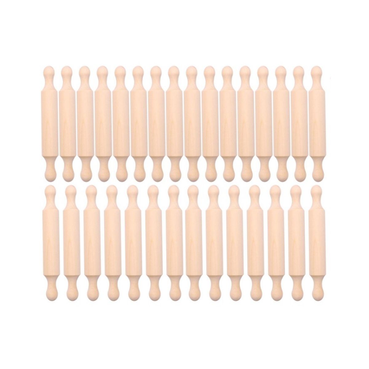20 PiCes Mini Rouleau  Ptisserie en Bois 7 Pouces de Long...
