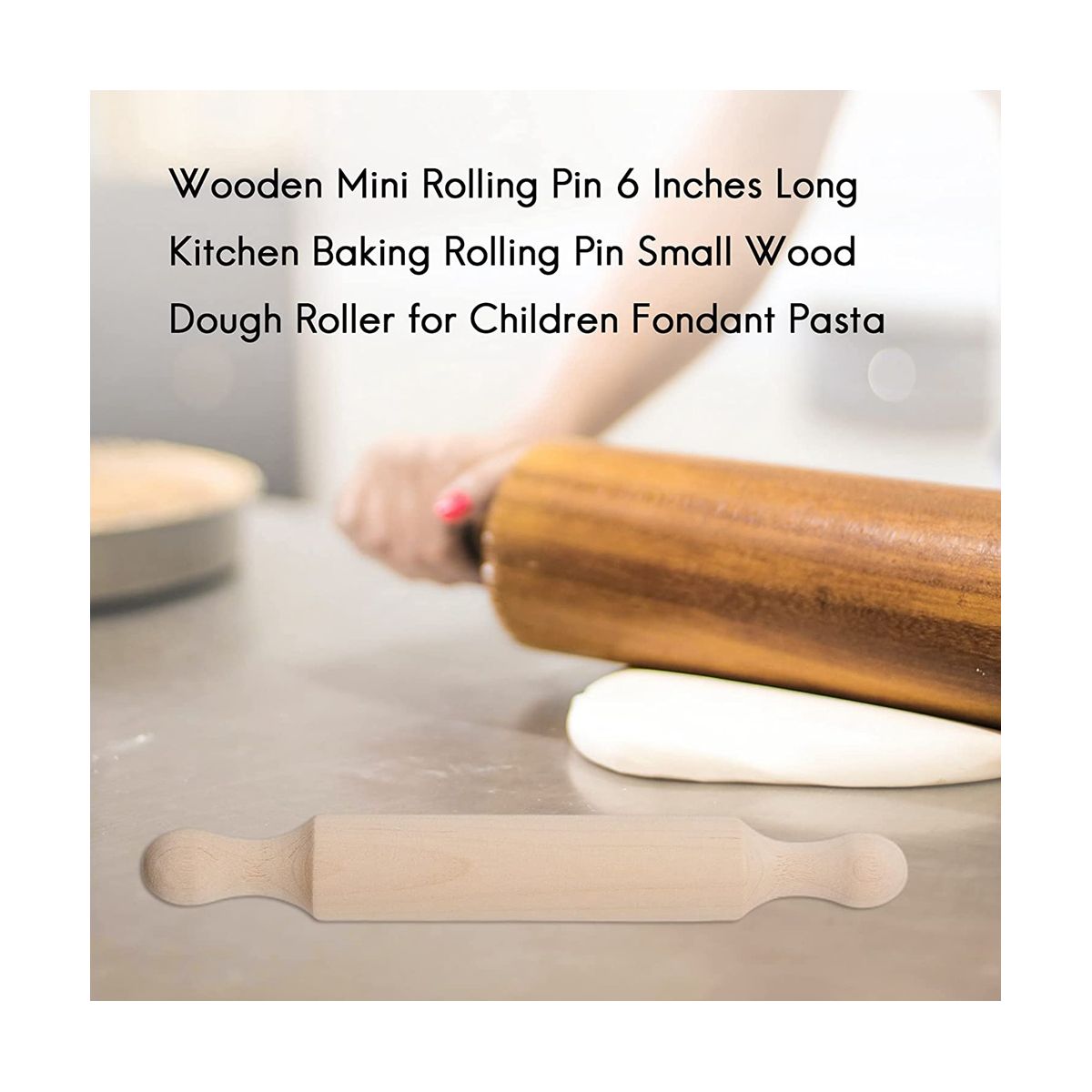 20 PiCes Mini Rouleau  Ptisserie en Bois 7 Pouces de Long... - 5
