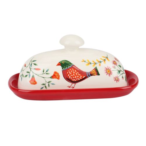 Assiette à Beurre Contenant des Aliments avec Couvercle Vaisselle de Cuisine Plat à Fromage BoîTe à Beurre en CéRamique avec Couvercle Plat à Beurre BoîTe à Fromage A