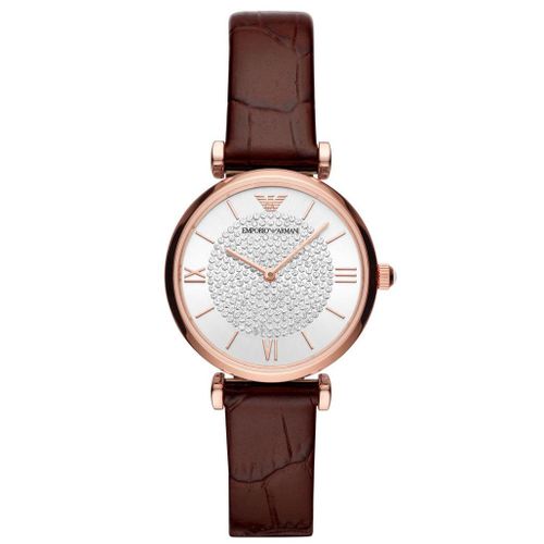 Montre Femme Emporio Armani En Cuir Rouge
