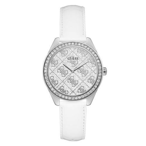 Montre Femme Guess Sugar En Cuir Blanc