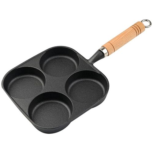 PoêLe à Frire pour ¿Ufs Non RevêTue 4 Tasses Cuiseur éPaissi, CrêPes en Fonte Saine le DéJeuner