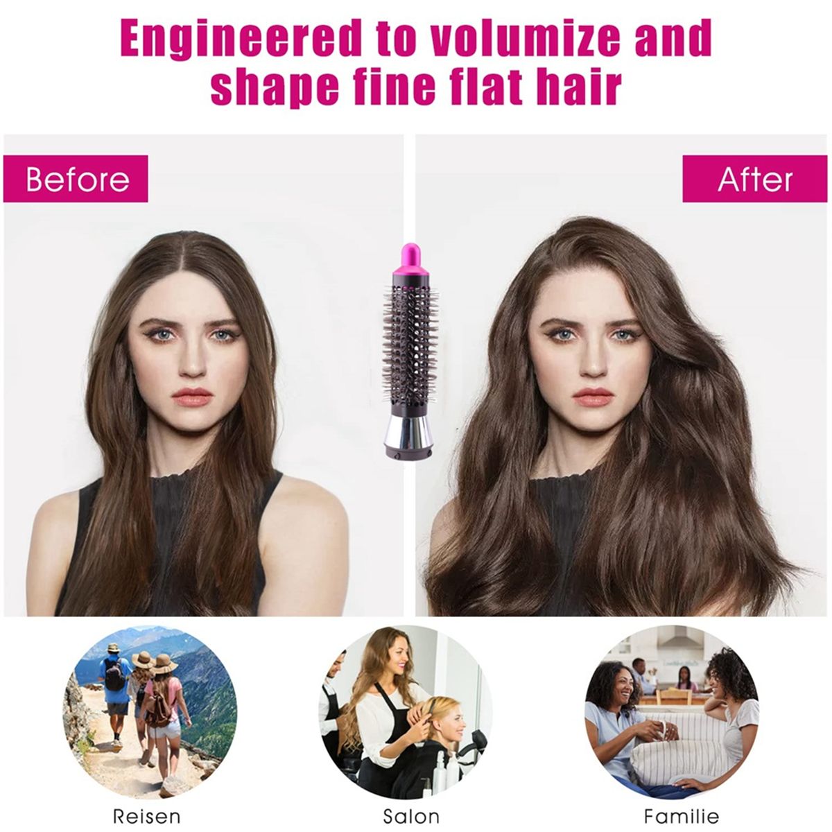 Pour / SChe-Cheveux Styler Accessoires, Peigne Cylindrique ... - 2