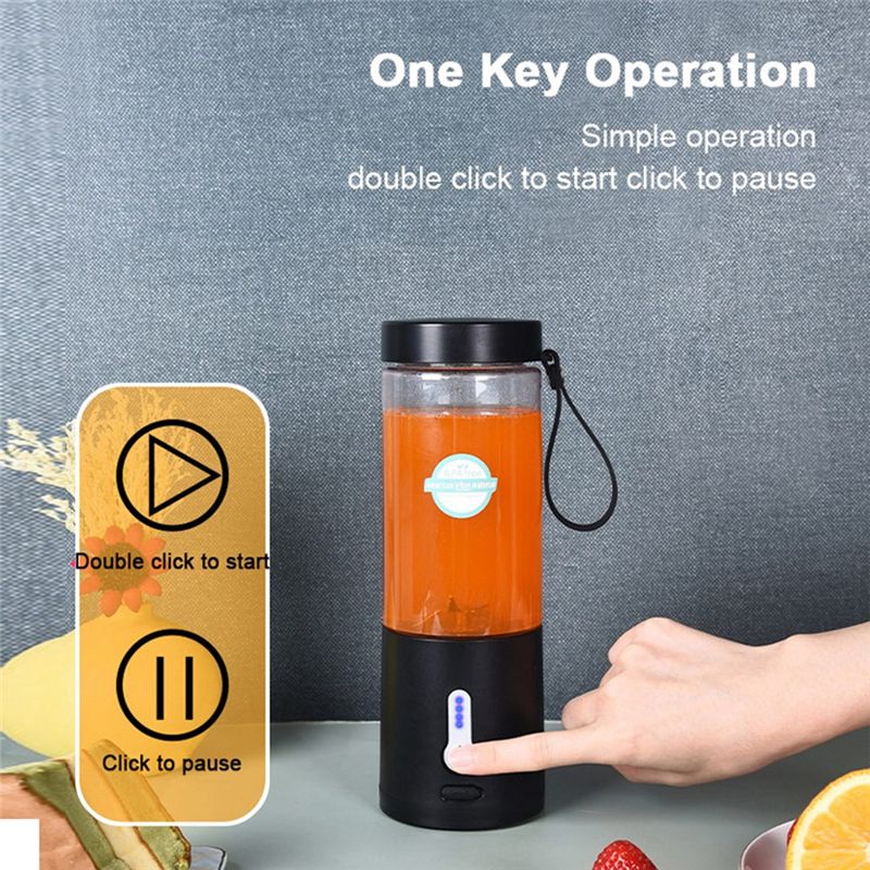 530ML Lectrique Juicer Portable Smoothie Blender USB Rechar... - 6