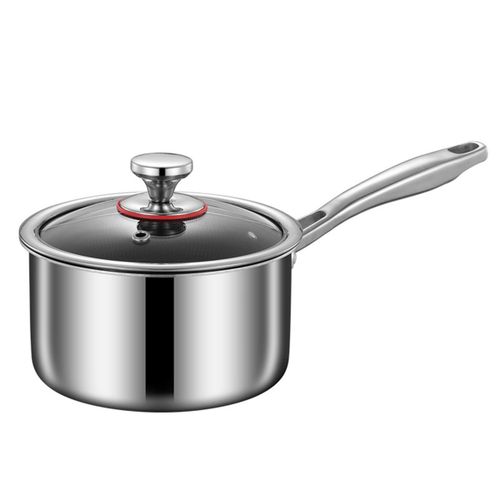 Casserole De 1 Qt, À Lait En Acier Inoxydable Avec Couvercle Verre, Batterie Cuisine Induction Pour La Cuisson Du Ragoût Bouillant