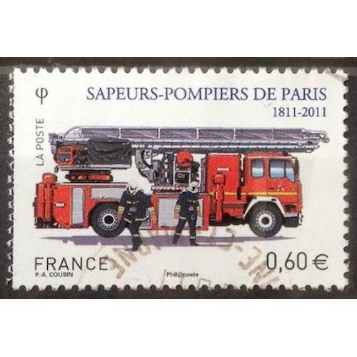 Sapeurs-Pompiers De Paris - Camion Avec Grande Echelle 0,60€ (Très Joli N° 4590) Obl - France Année 2011 - Brn83 - N32769