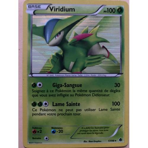 Carte Pokemon Rare Viridium 100pv Holo 17/98