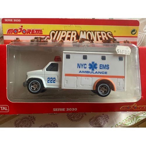 Ambulance Majorette Série 3030 Super Movers Avec Boite-Majorette