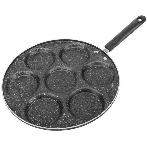 7 Tasses de CrêPes PoêLes à Frire DéJeuner Casserole à ¿Ufs Durable AntiadhéSif Pan Trous Cuisson Oeuf Jambon Casseroles Pancak Maker Pan Ustensiles de Cuisine