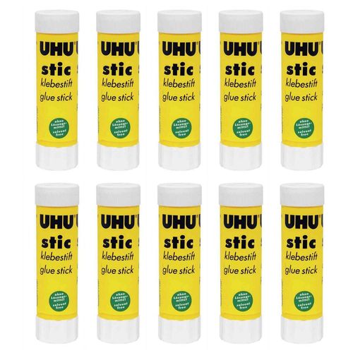 Uhu Lot De 10 Bâtons De Colle Sans Solvants 21 G