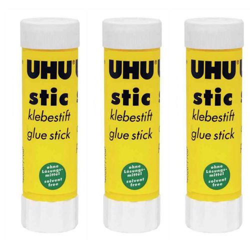 Uhu Lot De 3 Bâtons De Colle Sans Solvants 21 G