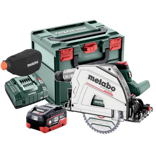 Metabo KT 18 LTX 66 BL 18V Li-ion accu invalcirkelzaag set (2x 8.0Ah accu) in MetaBox - 165 x 20mm - 66mm