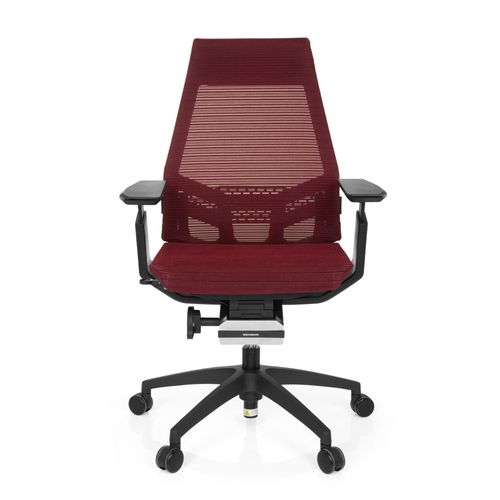 Chaise De Bureau / Chaise Bureau Genidia Smart Black Tissu Maille Rouge Hjh Office