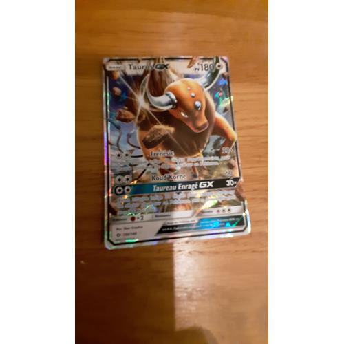 Carte Pokemon Tauros Gx 180 Pv - 100/149 - Version Francaise