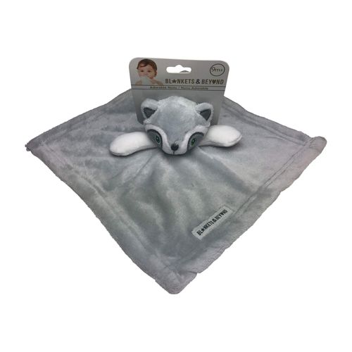 Doudou Raton Laveur Racoon Blankets & Beyond Nunu Gris Blanc Peluche Jouet Bébé Couverture Carre Comforter Baby Grey Raccoon