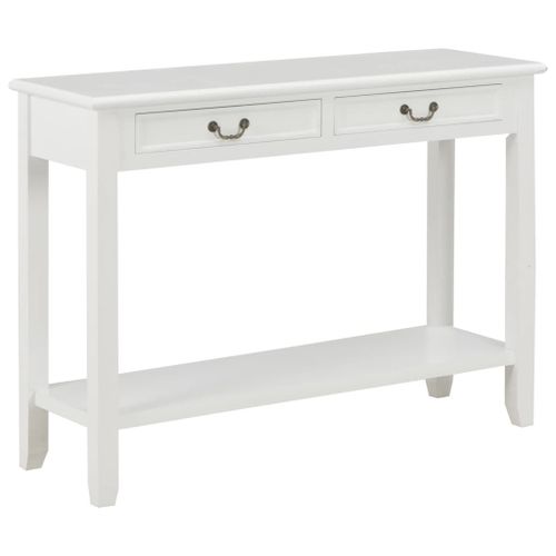 Vidaxl Table Console Blanc 110x35x80 Cm Bois