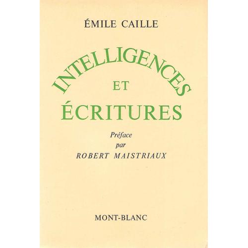 Intelligences Et Écritures