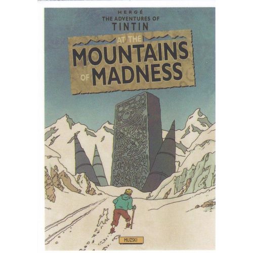 Autocollant - Tintin At The Mountain Of Madness (Mash-Up Art, H.P Lovecraft & Hergé)