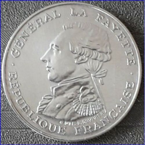 100 Francs Argent 1987 Général De La Fayette