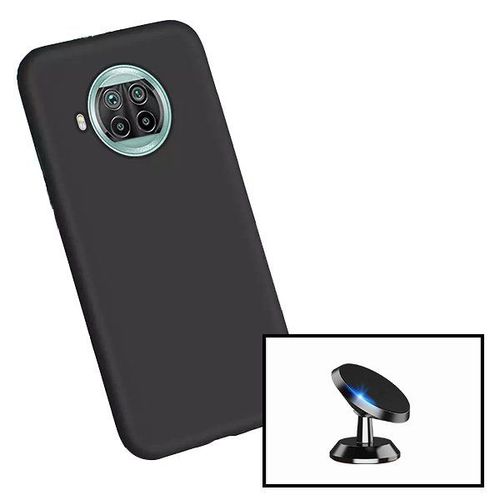 Kit Support Magnétique Pour Voiture + Coque Silicone Liquide Pour Xiaomi Redmi Note 9 Pro 5g